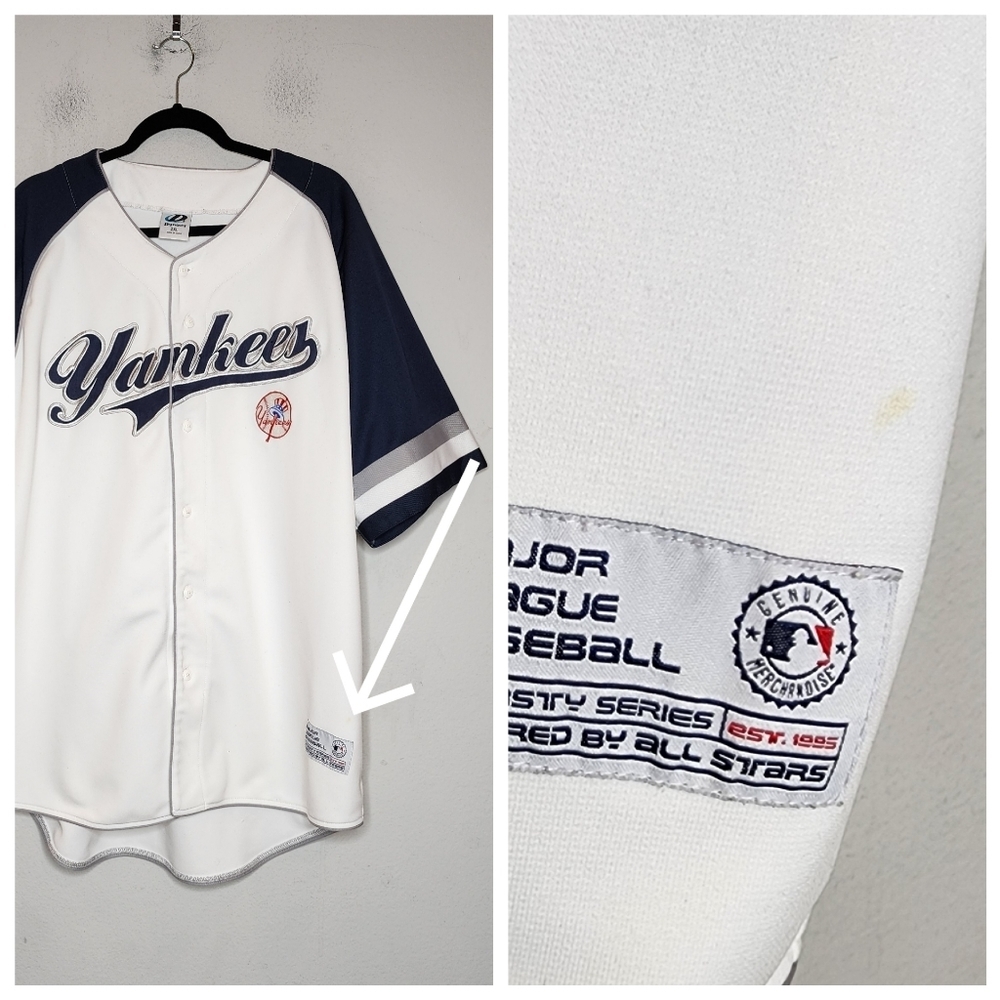 Yankees button down jersey 2XL. - Picture 16 of 16